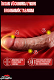 Ultra Realistik Esnek Kayar Deri Eğilip Bükülebilir Skin Ten Dildo 22 Cm