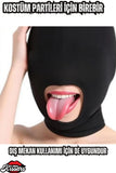 Full Face Kapalı Göz Delikli Ağız Oral Tam Yüz Fantezi Maske