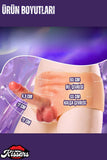 Giyilebilir Isıtmalı İleri Geri Hareketli Isıtmalı Strap-On Ultra Realistik Dildo Penis 19 Cm