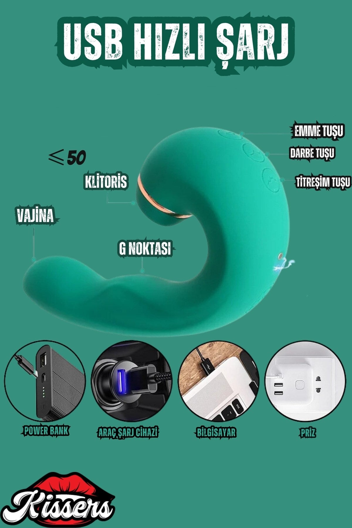 Cinsel Oyuncak G-Spot Uyarıcılı Klitoris Emişli Tıklama Modlu Güçlü Titreşimli 3 in 1 Vibratör