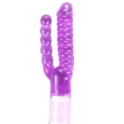 Sex Makinesi İçin 3XRL Uyumlu Çift Başlı G Nokta Uyarıcılı Mor Anal Dildo Başlık