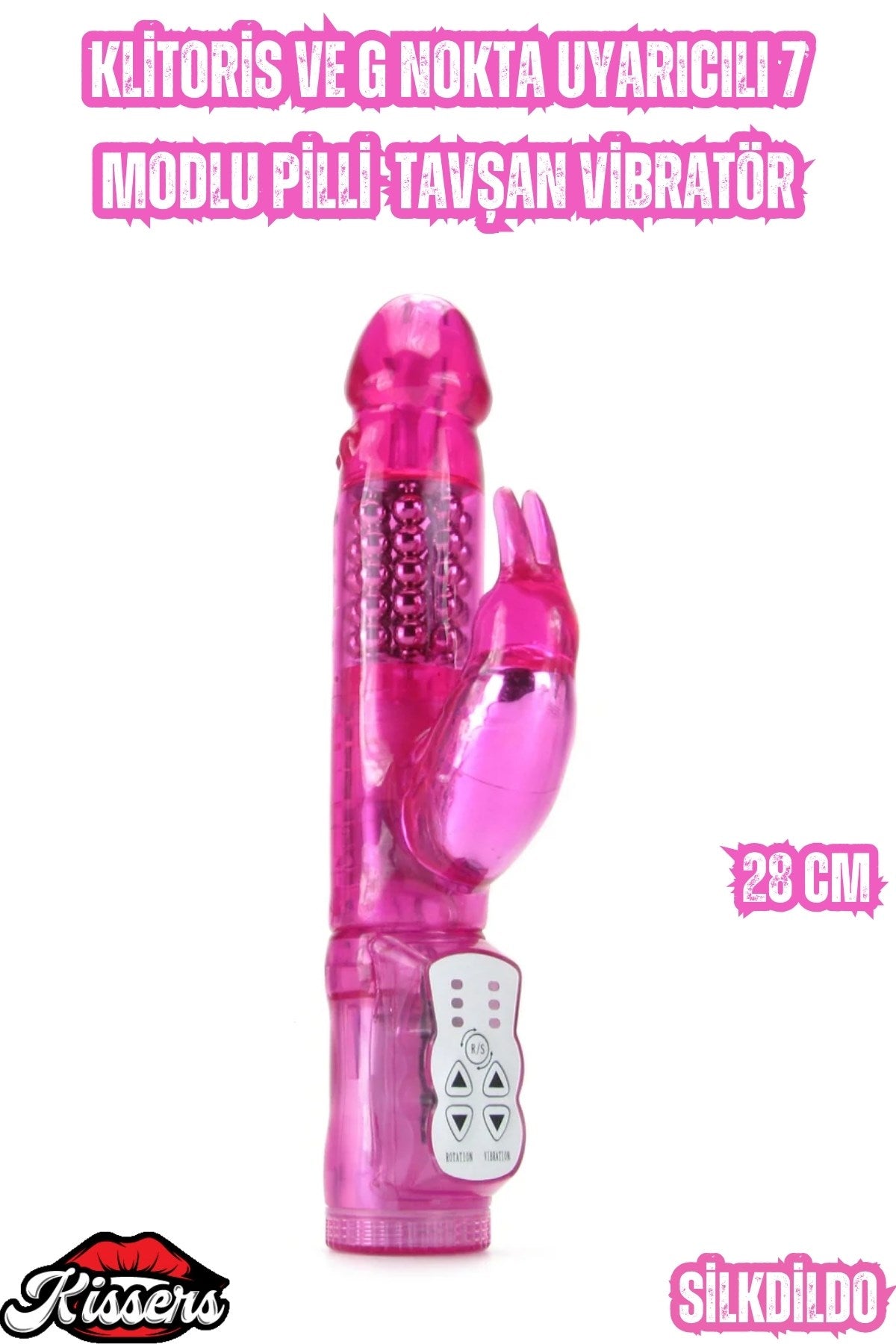 Klitoris Ve G Nokta Uyarıcılı 7 Modlu Pilli Tavşan Vibratör