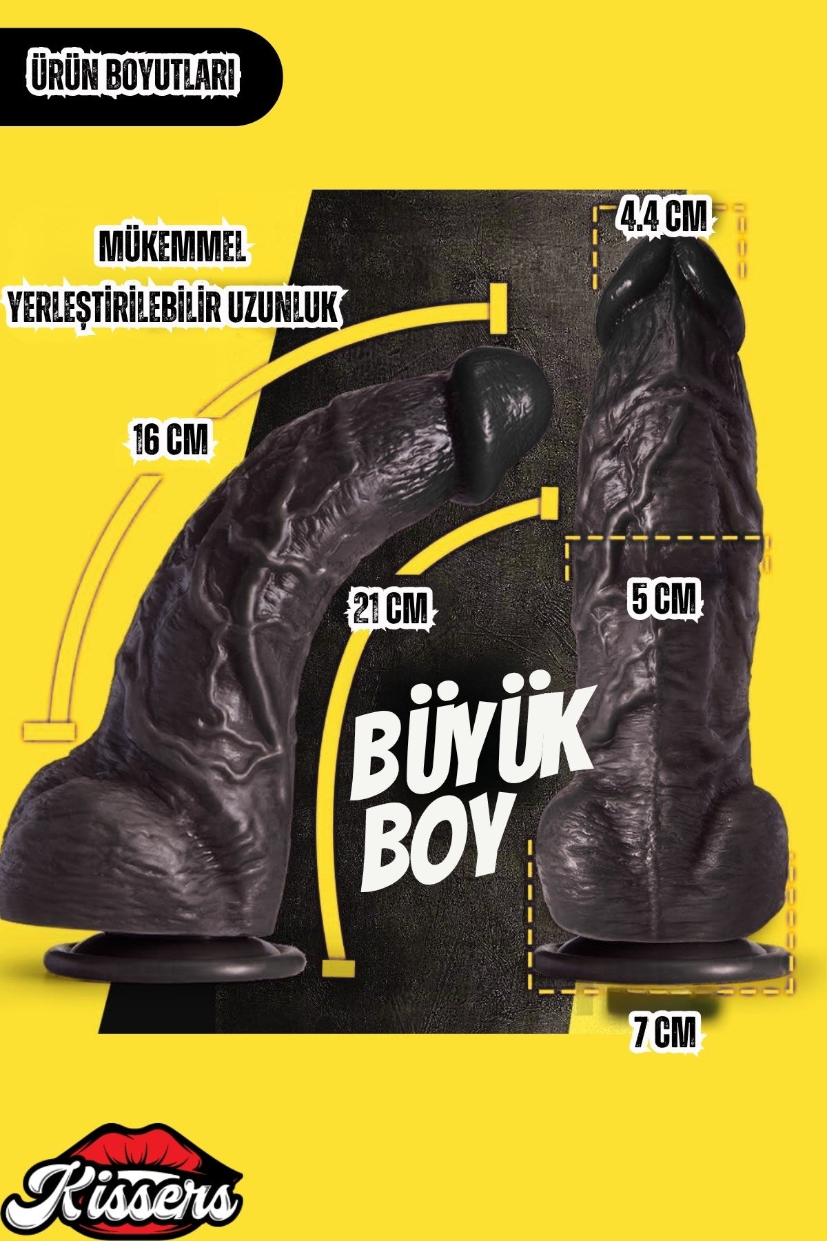 Ultra Realistik Esnek Damarlı Eğilip  kavisli Bükülebilir zenci Penis Dildo Kalın Penis 21 Cm