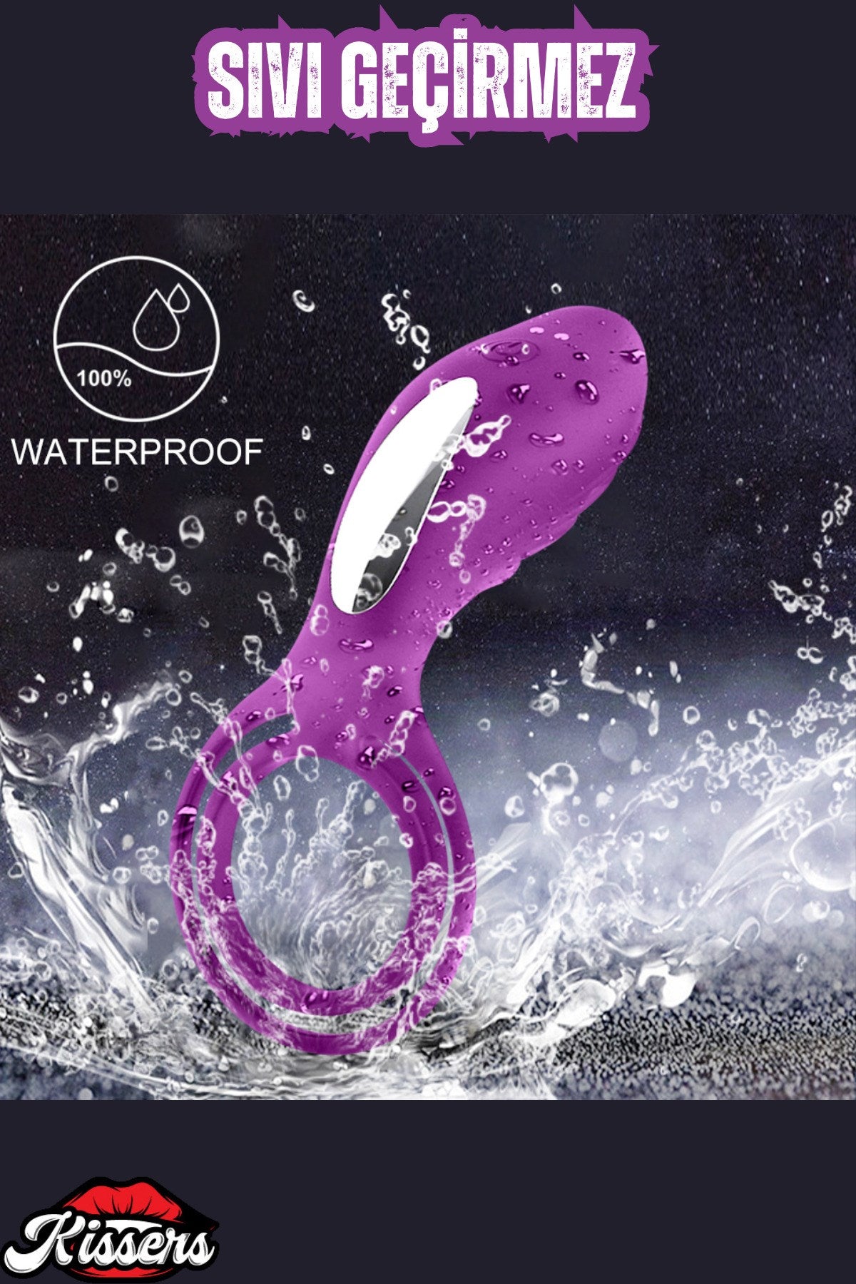 Ekstra Güçlü Klitoris Uyarıcılı 7 Farklı Titreşim Modlu Penis Halkası