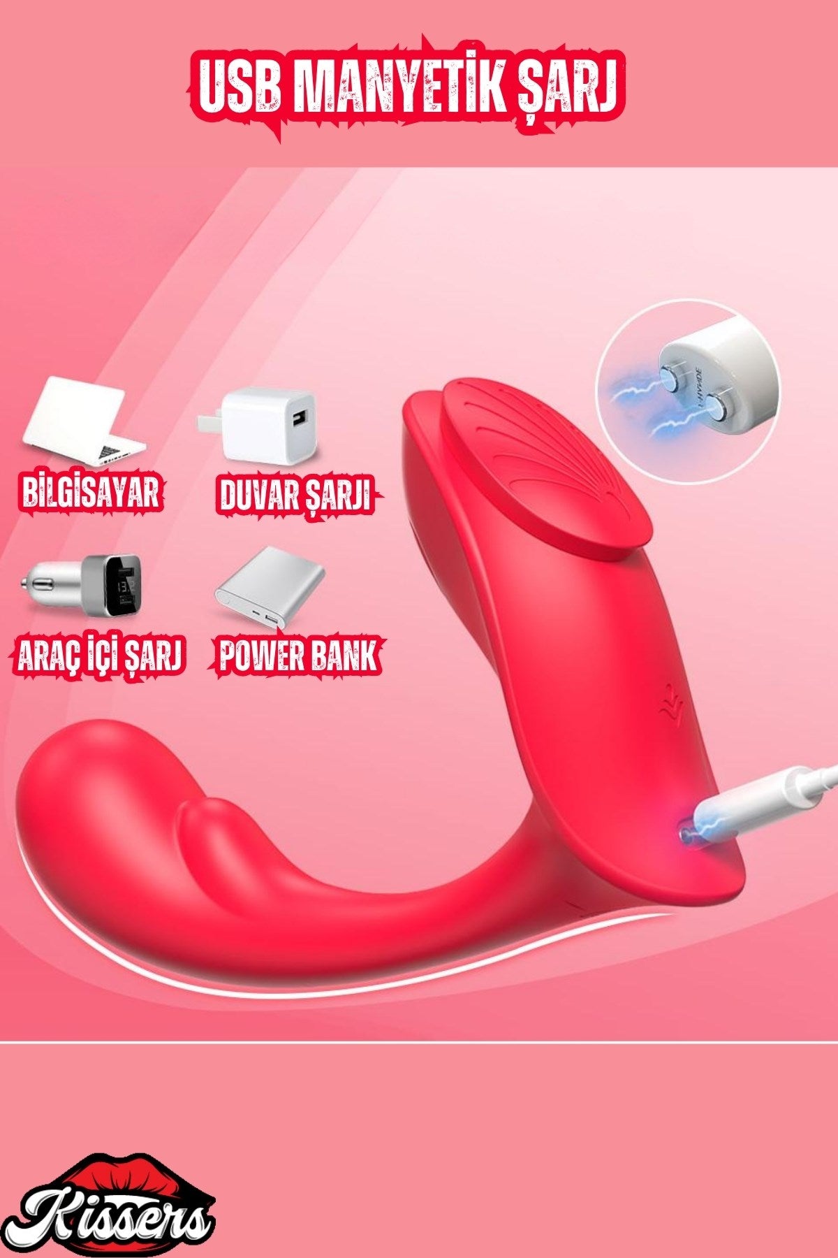 Şarjlı Kablosuz Kumandalı Gizlice Giyilebilir Manyetik Klipsli G Nokta ve Klitoris Uyarıcı Vibratör