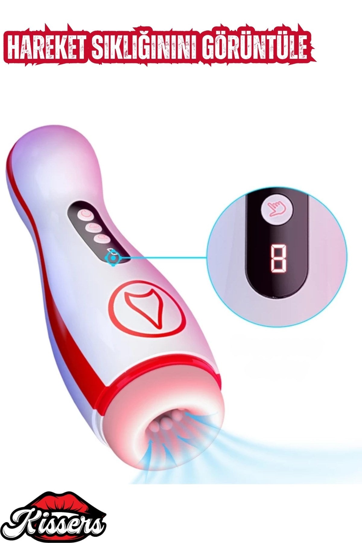 Emiş Modlu Titreşimli Kulaklı İnleme Sesli Rotasyonlu Vajina Girişli Şarjlı Tam Otomatik Mastürbatör