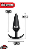 Yeni ve İleri Seviye Kullanıcılar İçin Geniş Tabanlı Siyah Silikon Anal Butt Plug 3'Lü Set