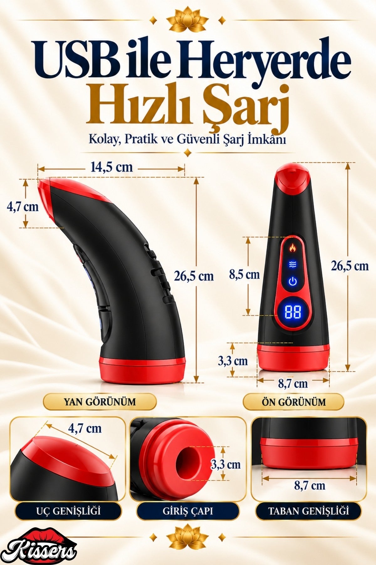 Akıllı Isıtmalı İnleme Sesli Emiş ve Titreşim Özellikli Suni Vajina Lcd Ekran Otomatik Mastürbatör