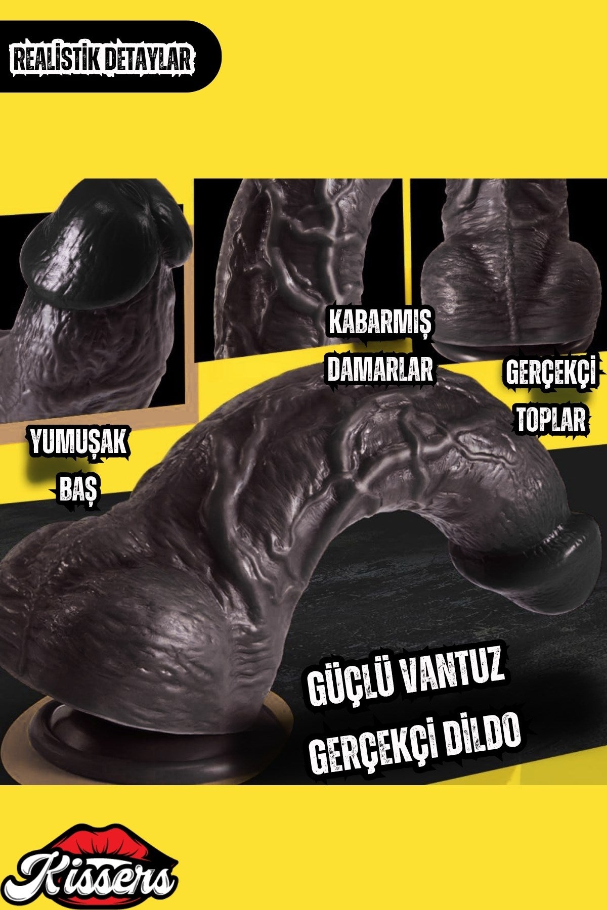 Ultra Realistik Esnek Damarlı Eğilip  kavisli Bükülebilir zenci Penis Dildo Kalın Penis 21 Cm