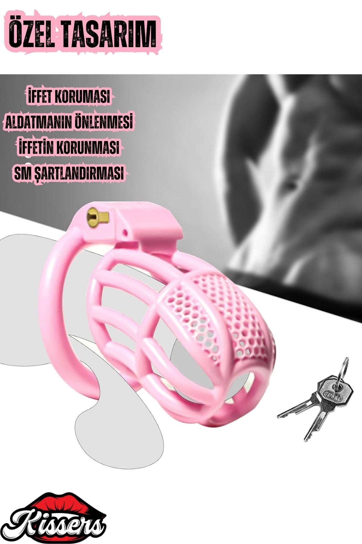 Bsdm Penis Kilidi Chastity Cock Cage Bekaret Cihazı Pembe Nefes Alabilir Penis Esaret Kafesi