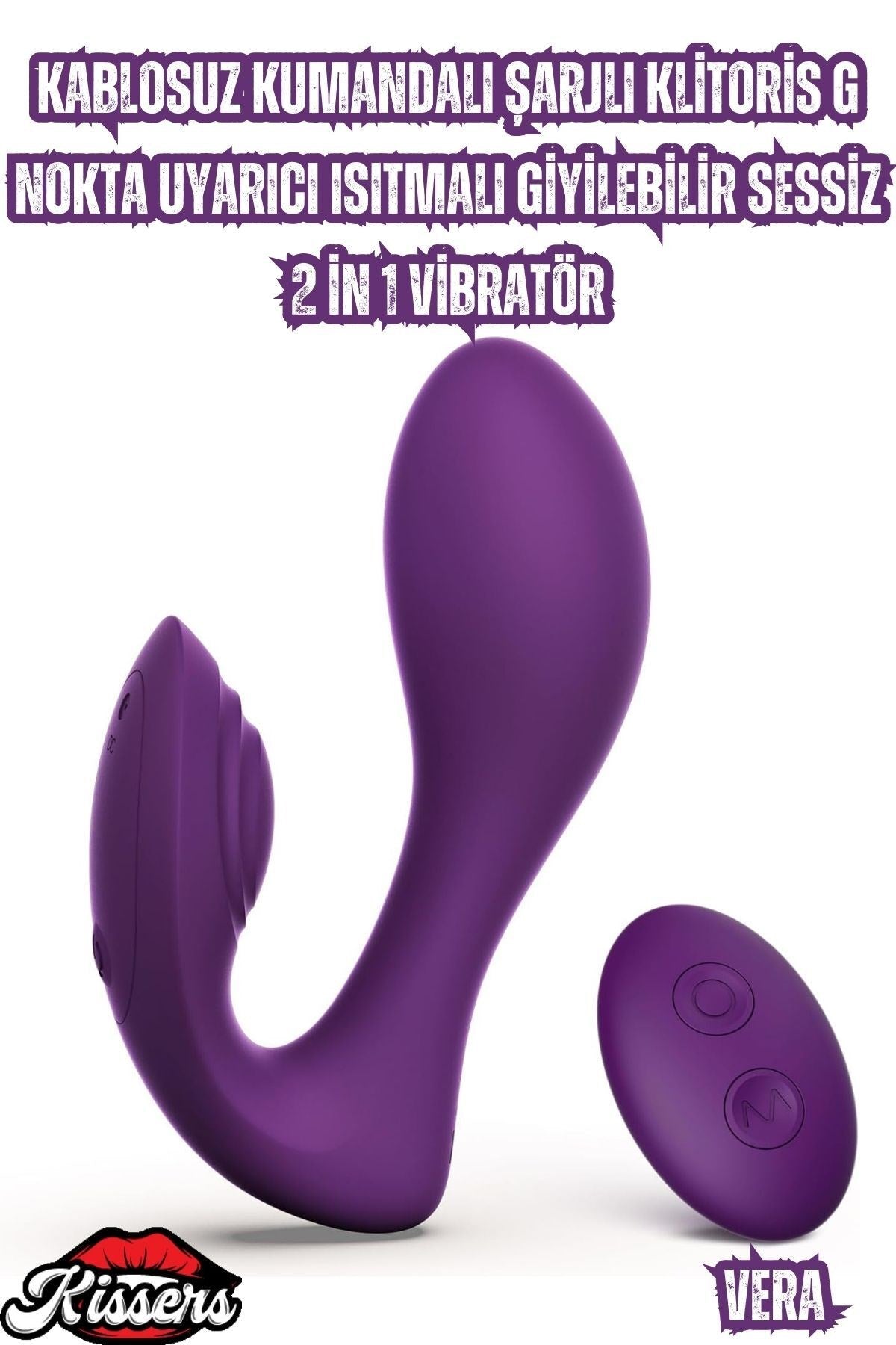 Kablosuz Kumandalı Şarjlı Klitoris G Nokta Uyarıcı Isıtmalı Giyilebilir Sessiz 2 in 1 Vibratör
