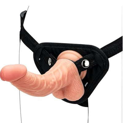 Ultra Gerçekçi Ten Rengi Realistik Belden Bağlamalı Damarlı Dildo Penis 18 Cm