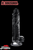 Cinsel Oyuncak Şeffaf Jel Dokusunda Ultra Realistik Penis Dildo 19 Cm
