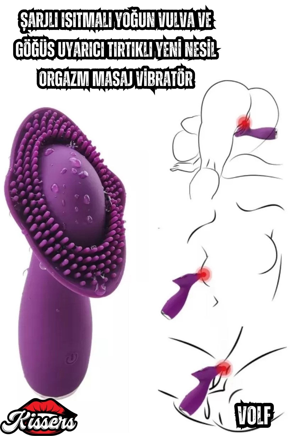 Şarjlı Isıtmalı 360 Yoğun Vajina ve Göğüs Uyarıcı Tırtıklı Yeni Nesil Orgazm Masaj Vibratör