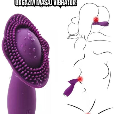 Şarjlı Isıtmalı 360 Yoğun Vajina ve Göğüs Uyarıcı Tırtıklı Yeni Nesil Orgazm Masaj Vibratör