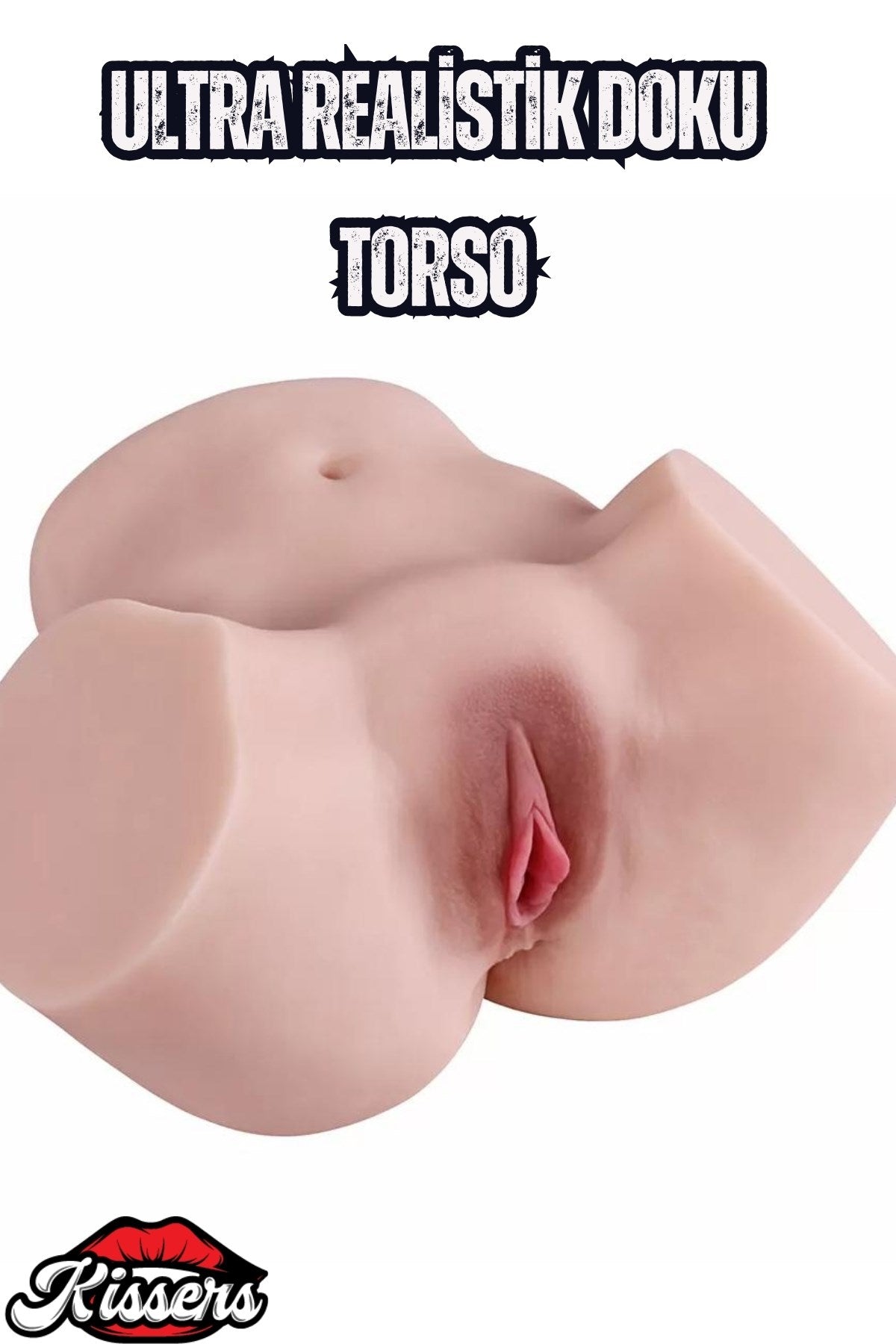 Ultra Realistik Premium Doku Manken Çift Girişli Kalça Mastürbatör 4.5 Kg Titreşimli Suni Vajina