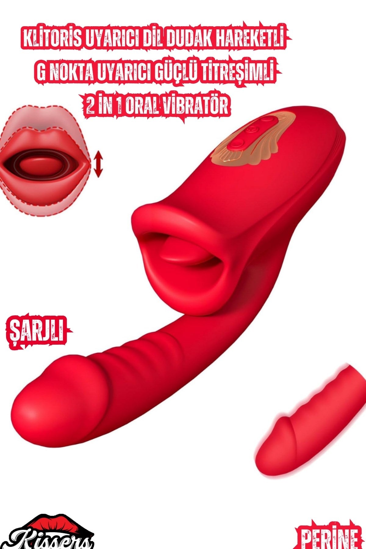 Şarjlı Klitoris Uyarıcı Dil Dudak Hareketli G Nokta Uyarıcı Güçlü Titreşimli Oral Vibratör