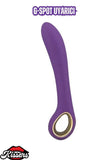 Medikal Silikon Tutma Aparatlı G-Spot ve Anal Uyarıcı Çok Amaçlı Vibratör Mor 19 Cm