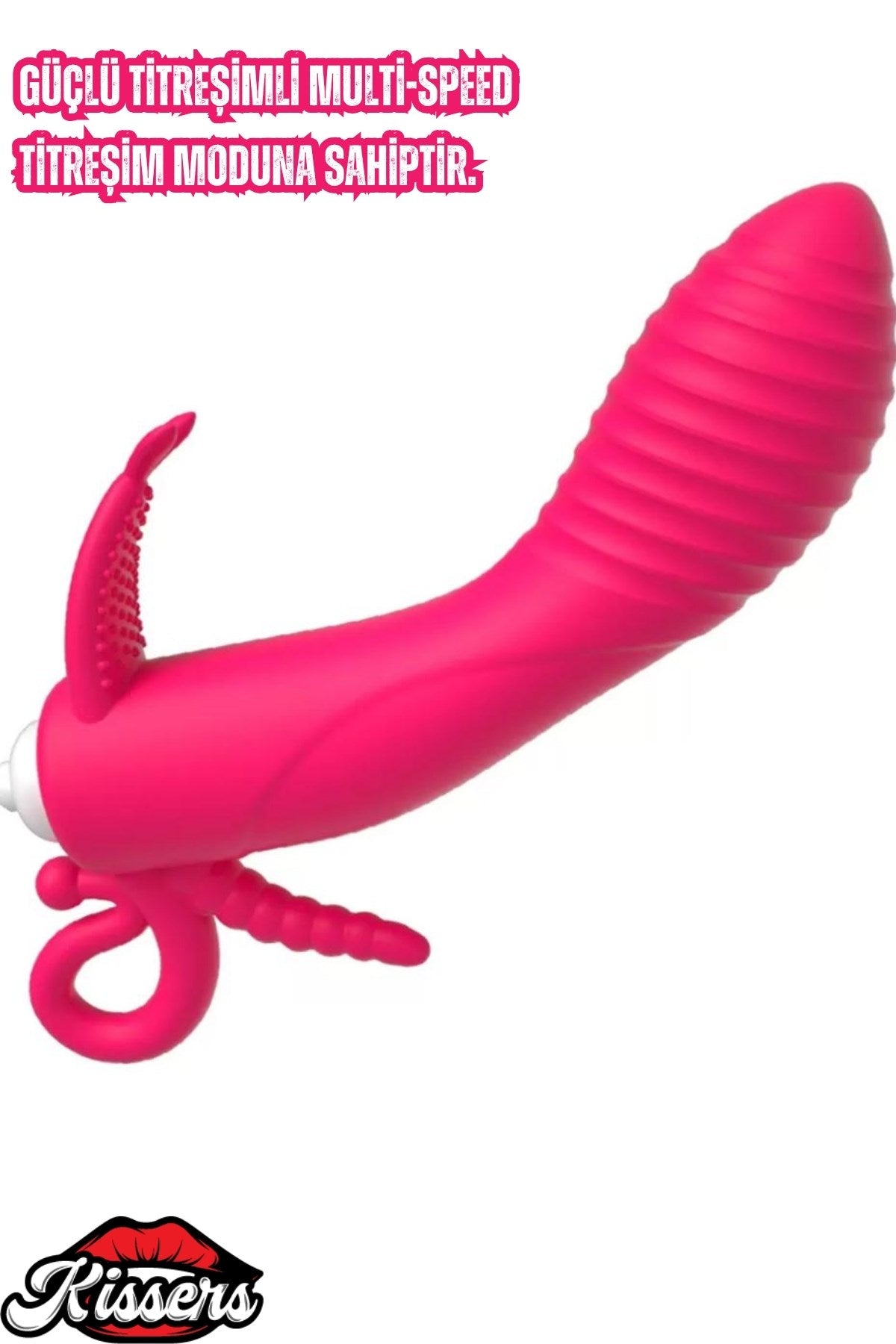 Anal Vajinal Kullanım G Noktası Klitoris Uyarıcılı 3'ü 1 Arada Titreşimli Vibratör