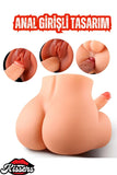 Anal Girişli 17 CM Penisli Realistik Kalça Isıtmalı Titreşimli Yarım Vücut Erkek Manken 4 KG