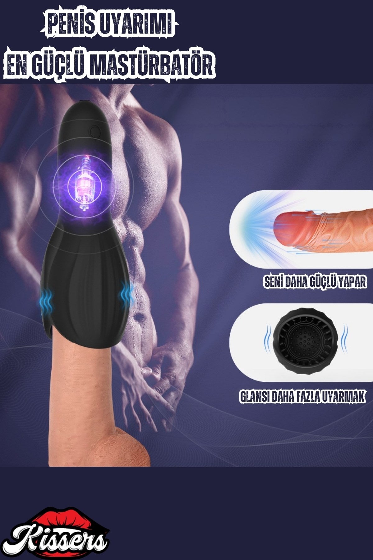 Güçlü Titreşimli Penis Kaldırıcı Masaj Aleti Ereksiyon Uyarıcı Ereksiyon Eğitim Mastürbatörü