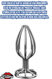 Paslanmaz Çelik İçi Boş Tasarım Pürüzsüz Silver Orta Boy Metal Anal Butt Plug