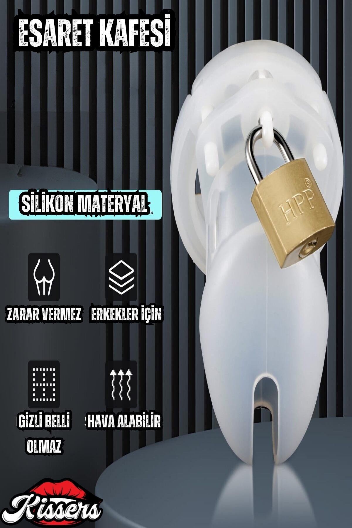 Bsdm Silikon Penis Kilidi White Chastity Cock Cage Bekaret Cihazı Beyaz Penis Esaret Kafesi
