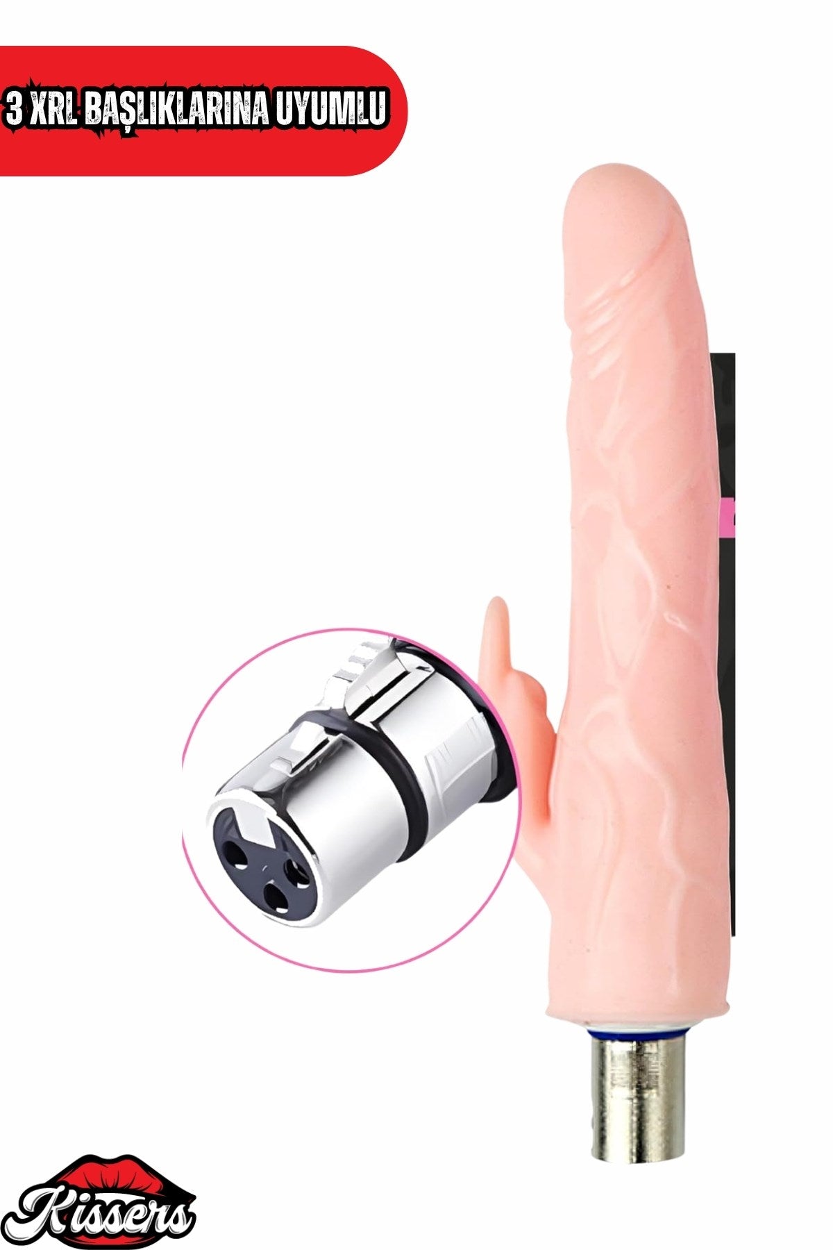 Sex Makinesi İçin 3XRL Uyumlu Tavşan G Nokta Uyarıcılı Ten Penis Dildo Başlık 20 Cm