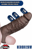 Ultra Realistik Kalınlaştırıcı İlişki Uzatıcı Damarlı Testisli Dolgulu Penis Kılıfı Melez