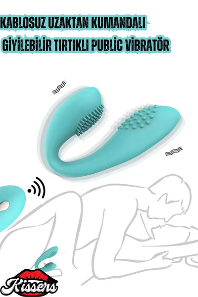 Uzaktan Kumandalı Giyilebilir Şarjlı Tırtıklı G Noktası Ve Klitoris Uyarıcılı 2'si 1 Arada Vibratör