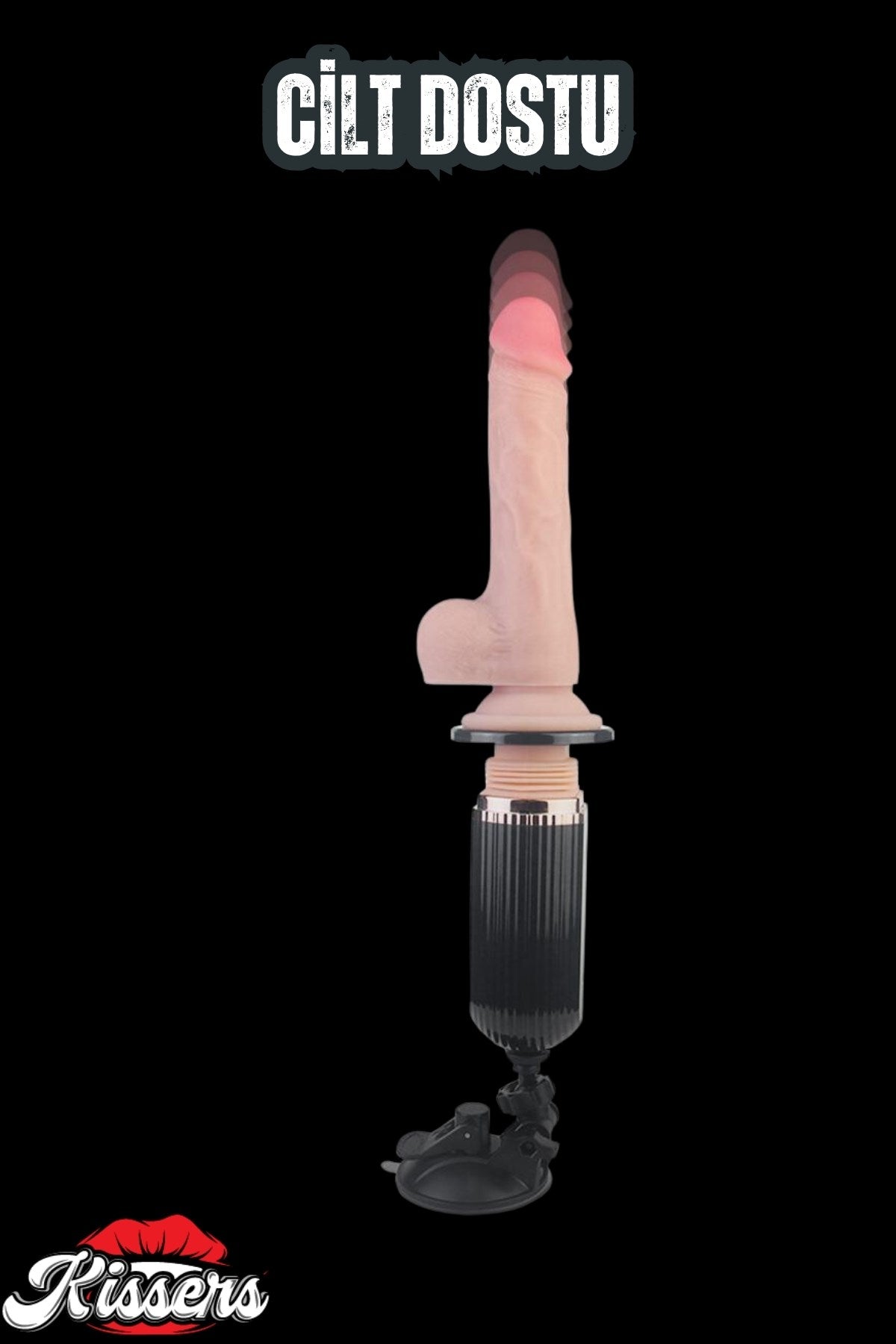 Sex Makinesi Vantuzlu Isıtmalı Titreşimli ve 360° Dönme Hareketli Yapay Penis Dildo Vibratör 33 Cm