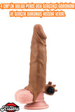 4 CM Dolgulu 19 CM Uzunluk Realistik Titreşimli Testisli Penis Kılıfı Melez