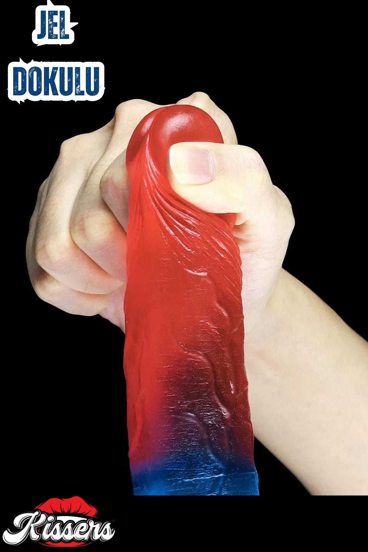 Yeni Nesil Cinsel Oyuncak Renkli Şeffaf Jel Dokusunda Testissiz Realistik Penis Dildo 20 Cm