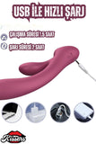 Cinsel Oyuncak Şarjlı Ultra Güçlü Çift Motorlu Rabbit Vibratör