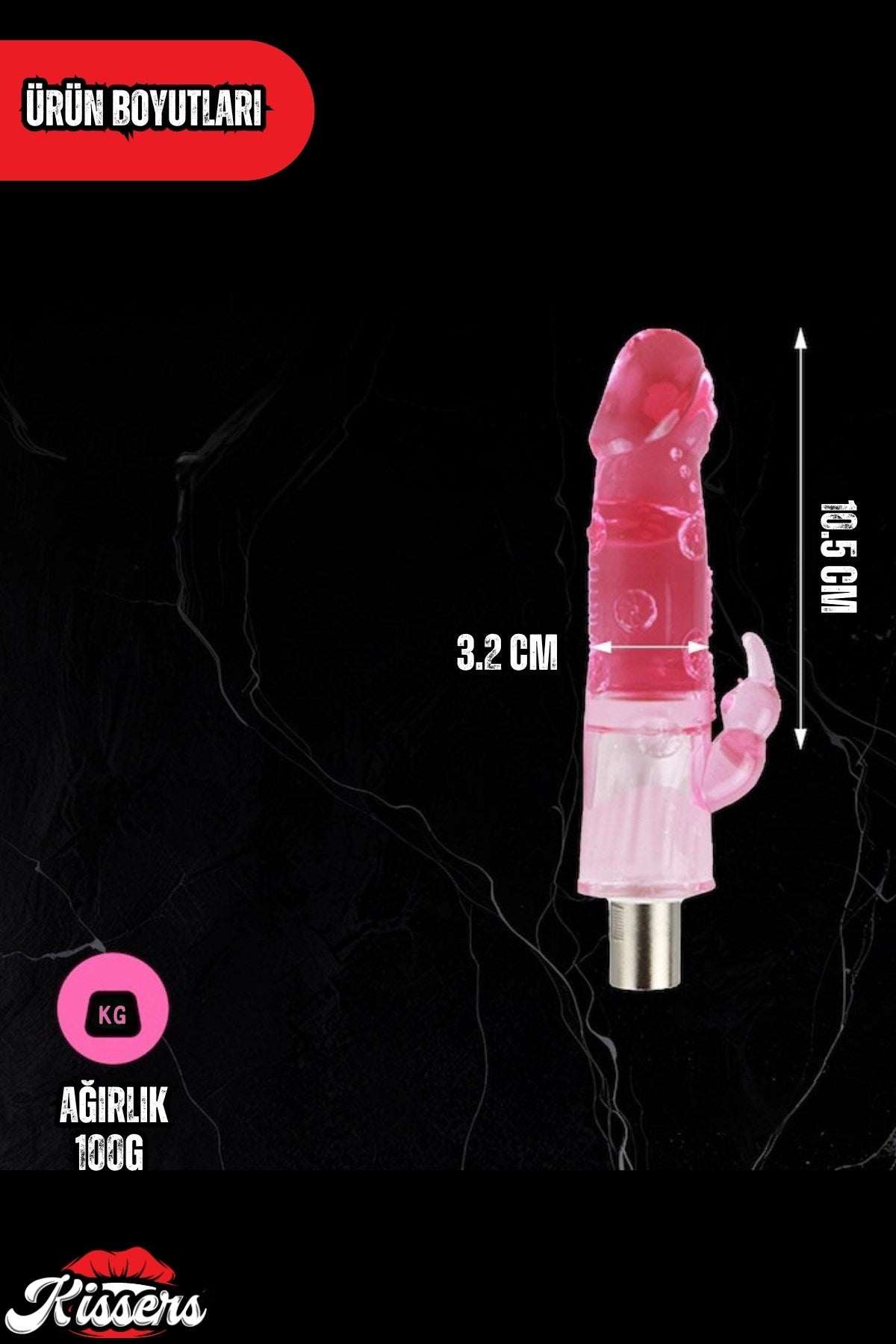 Sex Makinesi İçin 3XRL Uyumlu Tavşan G Nokta Uyarıcılı Pembe Penis Dildo Başlık 20 Cm