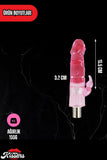 Sex Makinesi İçin 3XRL Uyumlu Tavşan G Nokta Uyarıcılı Pembe Penis Dildo Başlık 20 Cm