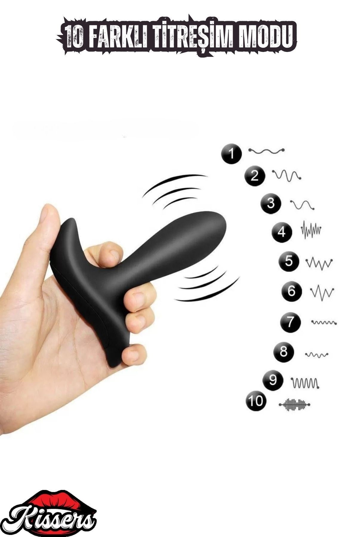 Şarjlı Kablosuz Kumandalı Güçlü Titreşimli Anal Plug Vibratör