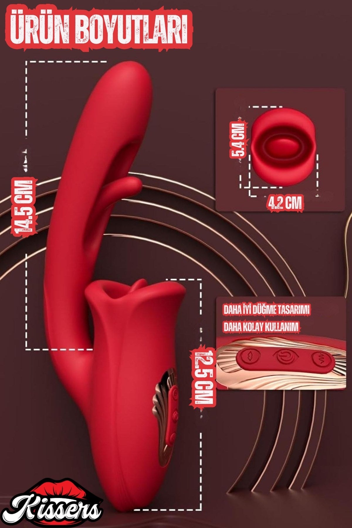 Titreşimli Aşağı Yukarı Dudak Ve Dil Hareketli G Noktası Ve Klitoris Uyarıcılı Hareketli Vibratör