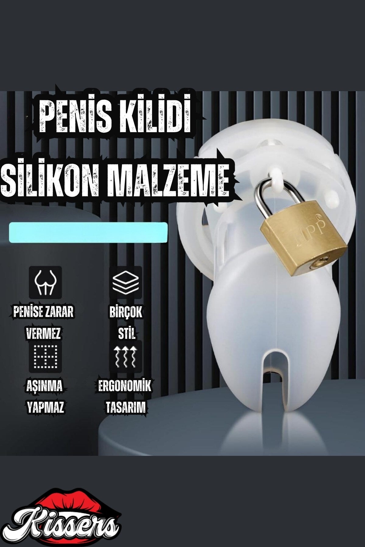 Bsdm Silikon Beyaz Penis Kilidi Erkek Bekaret Cihazı Chastity Cock Cage Penis Esaret Kafesi