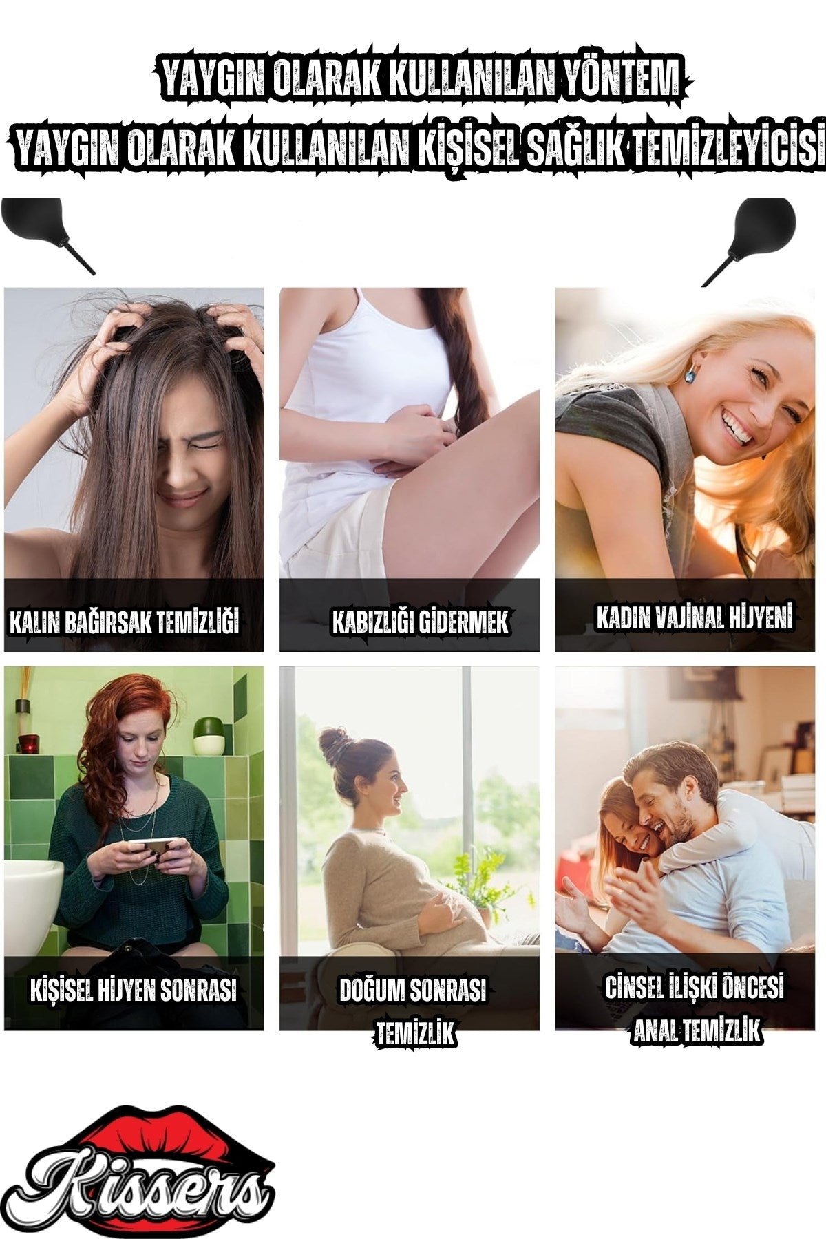 Cinsel Oyuncak Anal Douche Kit Medikal Silikon Anal Temizlik Pompası