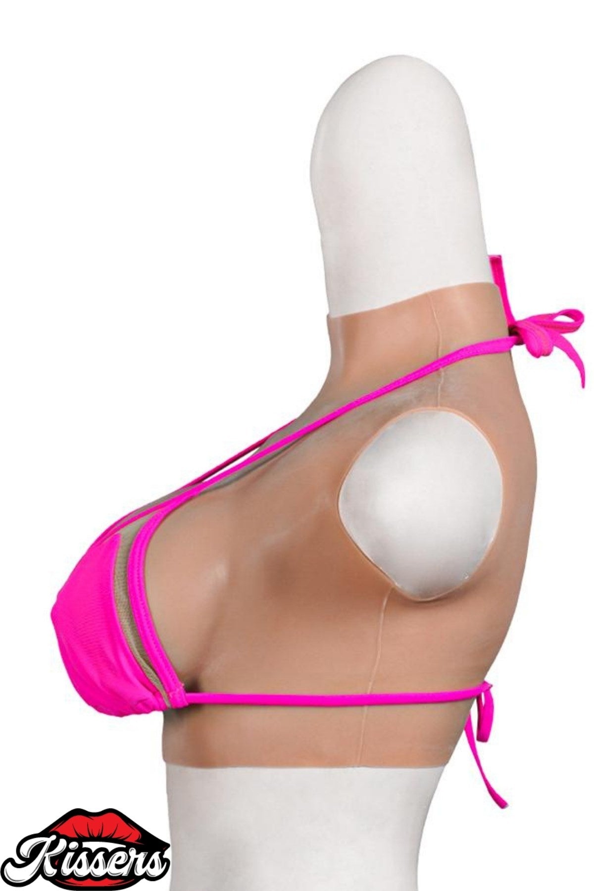 Medikal Silikon Gerçekçi Giyilebilir Suni Silikon Giyilebilir Yapay Göğüs Boyun Detaylı 81 Cm